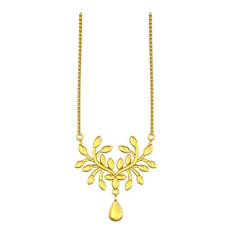 Spe Gold Floral Bunch Gold Pendant Poonamallee