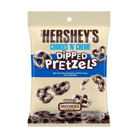 Hersheys Cookies N Creme Dipped Pretzels 120 G The Candy Store