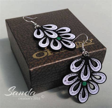 Quilled Paper Earrings By Sanda Dragotă 45cm 40cm Quilled