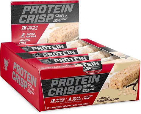 Bsn Protein Crisp Bar By Syntha 6 Low Sugar Whey Protein Bar 20g Of Protein Vanilla