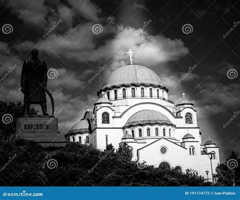 Temple Of Saint Sava In Belgrade Serbia Ray Of Light Editorial