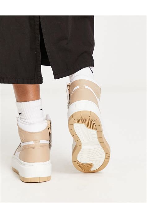 Aj Elevate Sneakers Oro Celestiale Con Suola Platform Di