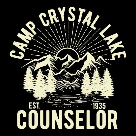 Camp Crystal Lake Lake Counselor Est 1935 25360676 Vector Art At Vecteezy