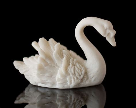 Marble Swan Figurine Bird Russian Art Sculpture Handmade Etsy