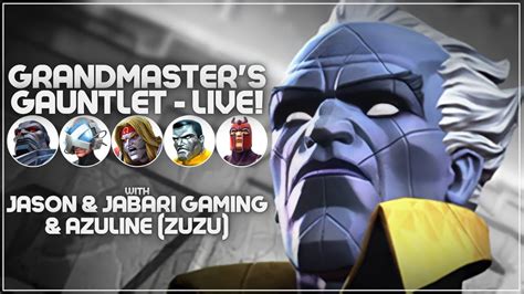 Mcoc Grandmaster Gauntlet Live Mutant Team Apocalypse With Jason And Jabari And Zuzu Youtube