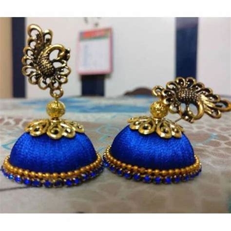 Silk Thread Peacock Earring At Rs Pair Kukatpally Hyderabad