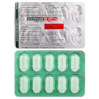 Glyciphage SR 500 Mg Strip Of 10 Tablets Amazon In Health