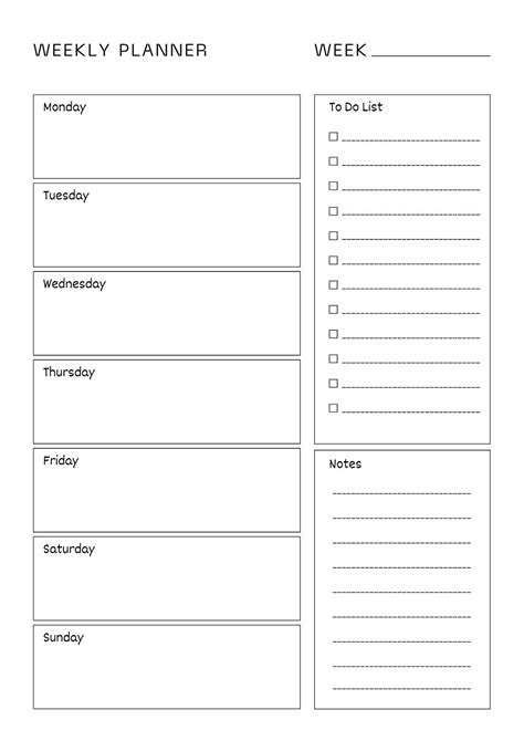 Free Printable Weekly Planner Template Free Printable, 43% OFF