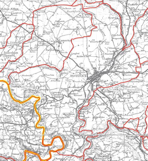Genuki Tavistock Parish Boundaries Devon