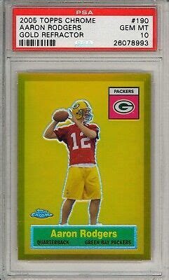 Aaron Rodgers Topps Chrome Gold Refractor Rookie Card Rc Psa