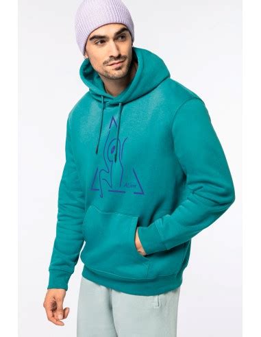 Sweat shirt à capuche mixte 350g m2 Personnalisation Aliem