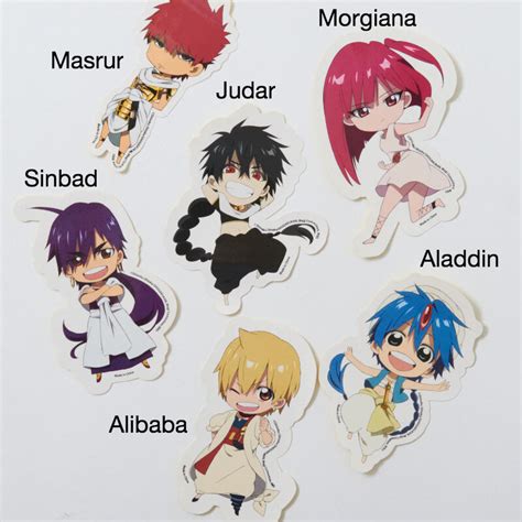 Magi Chibi Character Stickers | TOM Shop: Figures & Merch From Japan