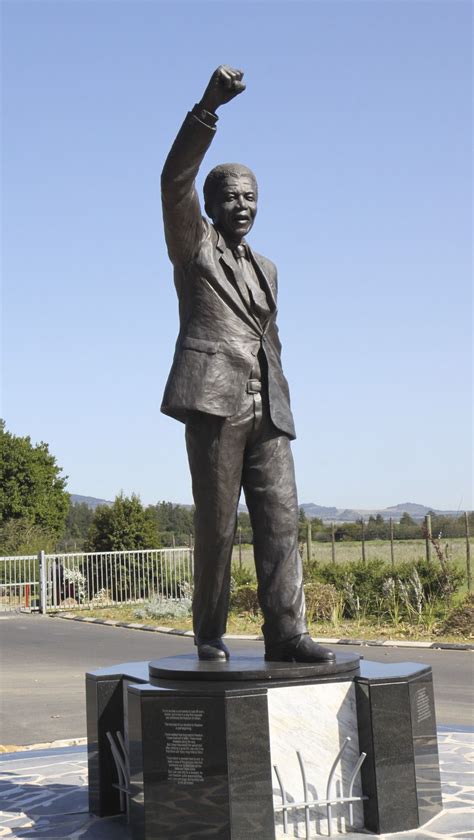 Nelson Mandela Outside Drakenstein Correctional Centre