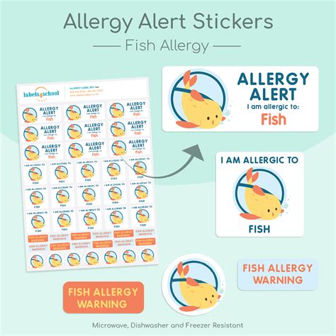 Allergy Alert Labels | Allergy Stickers | Labels4School