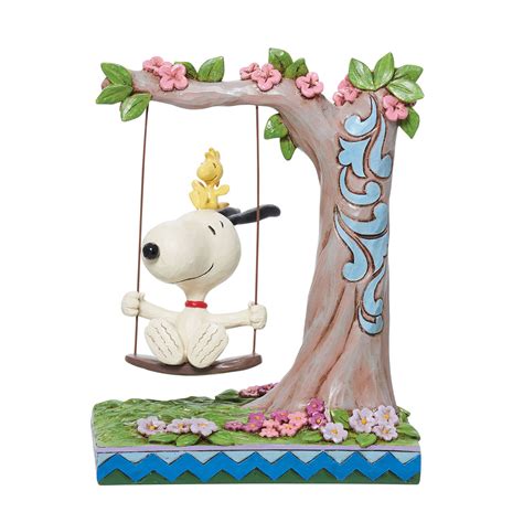 Jim Shore Peanuts Snoopy And Woodstock In Swing Figurine 8