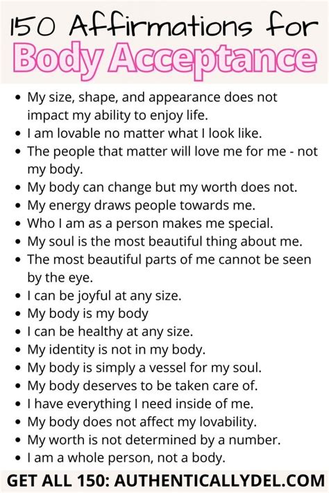 Affirmations For Body