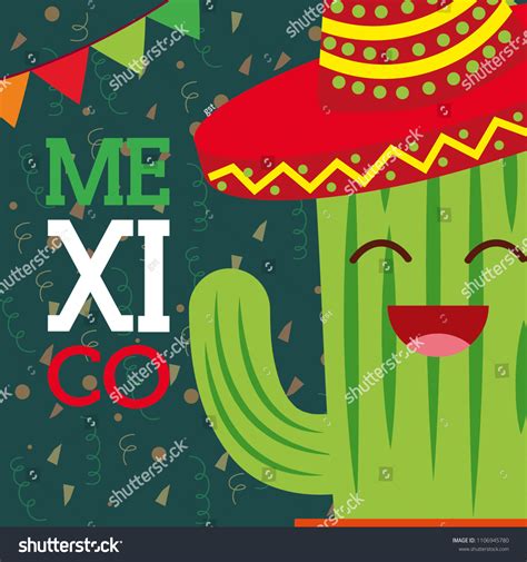 Viva Mexico Celebration Stock Vector Royalty Free 1106945780