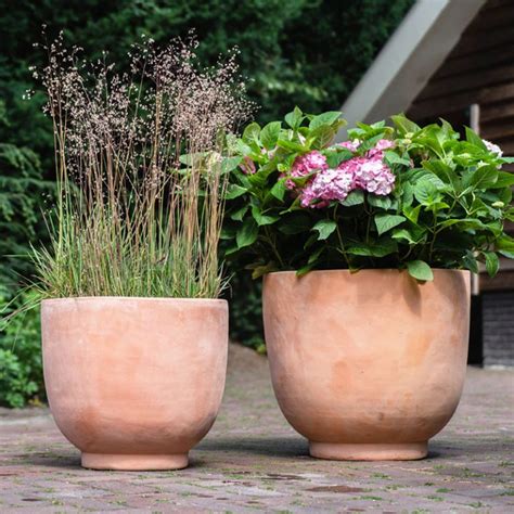 Terracotta Bloempot Voor Buiten Cm Breed Grote Bloempot Hoge Vaas