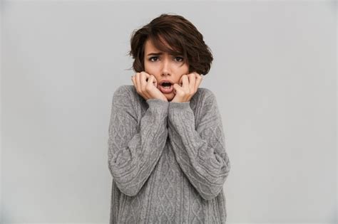 Free Photo Nervous Young Woman