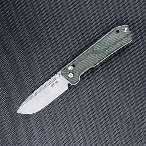 SRM Rubik 7228B-MG (Mono-chassis liner, 14C28N, Micarta handle, ambi-c