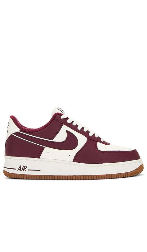 Nike Men S Air Force Lv Shoes In Sail Night Maroon Gum Medium