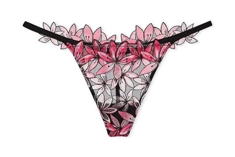 New Victoria Secret Very Sexy Ziggy Glam Floral Embroidery V String