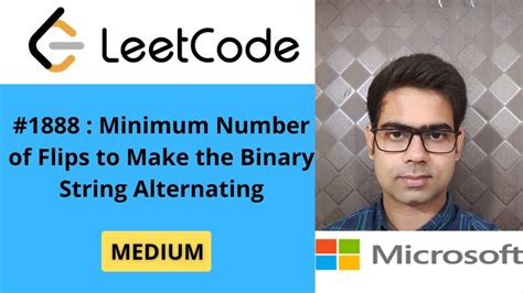 Leetcode Minimum Number Of Flips To Make The Binary String