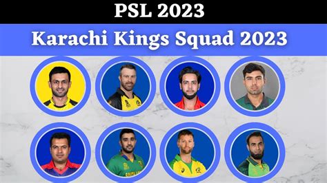 Psl 2023 Karachi Kings Squad Karachi Kings Squad For Psl 2023 Kk