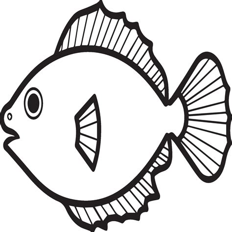 Fish coloring pages for coloring book. Fish outline pages. Fish outline vector 39893381 Vector ...