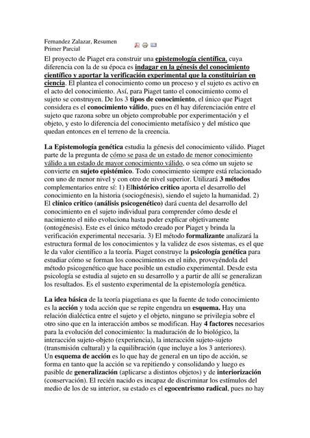 Parcial De Psicología Y Epistemología Genética Carla Psicóloga Udocz