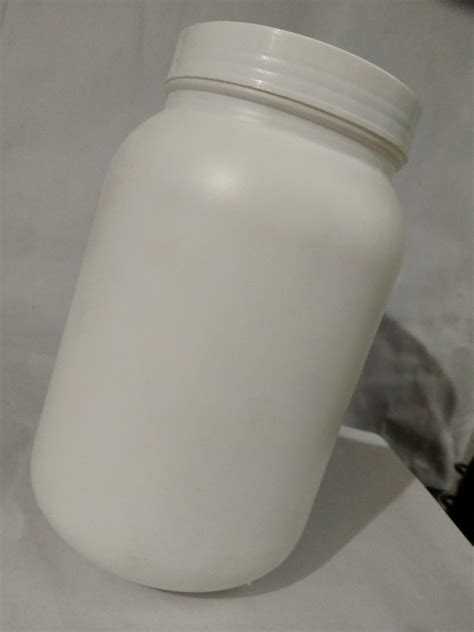 White Round HDPE Protein Powder Jar Weight 100 Gm Capacity 3kg Rs