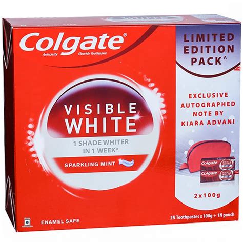 Buy Colgate Visible White Toothpaste With Pouch X X Inch