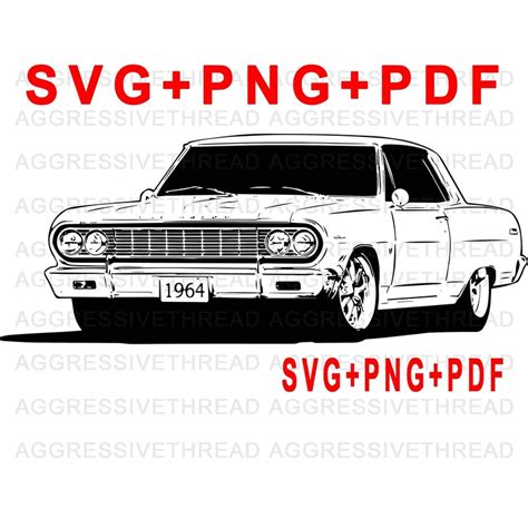 Chevy Chevelle Png Graphic Clip Art File For Printing Etsy