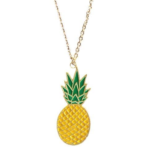 Claires Pineapple Necklace Necklaces And Bracelets Enamel Necklaces