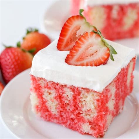 Easy Strawberry Jello Cake Recipe | Deporecipe.co