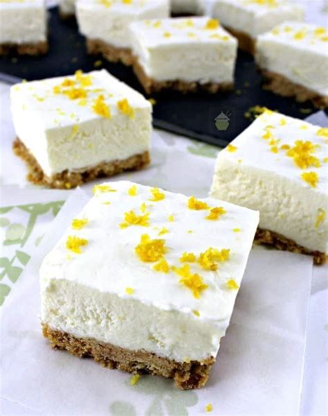 Lemon Cheesecake Squares A Very Easy No Bake Recipe With A Wonderful Lemon Flavor