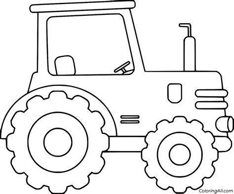 tractor simple Coloring Page - ColoringAll