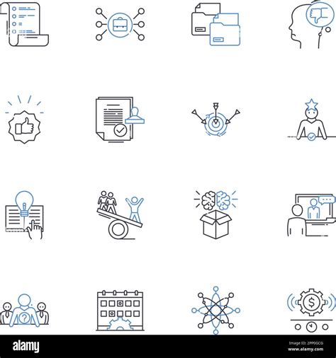 Interaction Engagement Line Icons Collection Involvement Connection