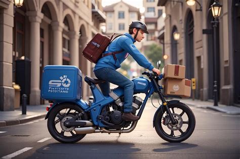 Premium Photo Fast And Free Delivery Logo With Bike Man Or Courier