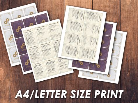 Four Different Types Of Letter Size Print