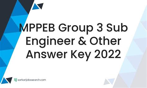 Mppeb Group Sub Engineer Other Answer Key Sarkarijobssearch