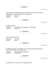 CJUS 610 Quiz 1 Docx Question 1 2 Out Of 2 Points Value Led Ethical