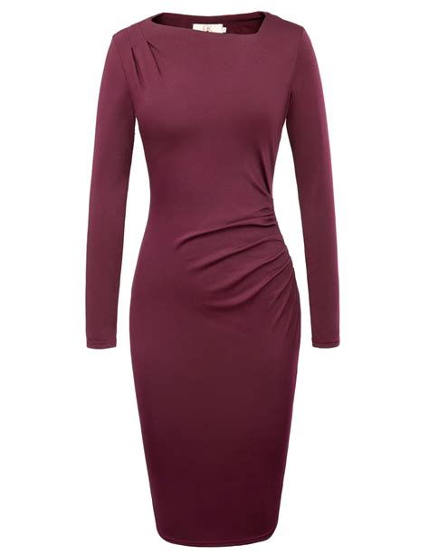 Buy Womens Evening Party Bodycon Lady Long Sleeve Midi