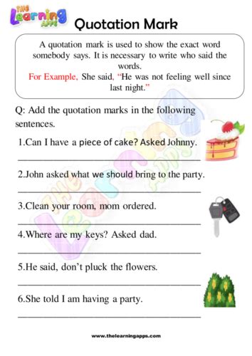 Quotation Mark Worksheet Quotation Practice Quotation Marks