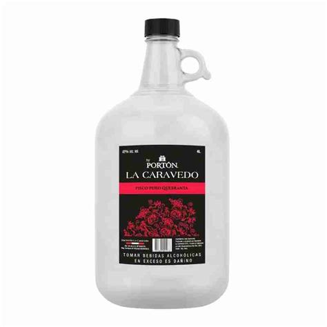 Pisco La Caravedo Quebranta Damajuana Lt Social Drinks