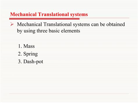 Mechanical Translational Rotational Systems And Electrical Analogous