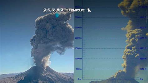 Volc N Ubinas Registr Explosi N Con Expulsi N De Cenizas De M S De