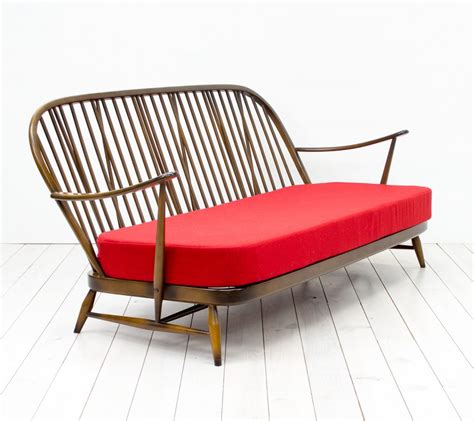 Red Ercol Windsor 3 Seater Sofa Arc Furniture