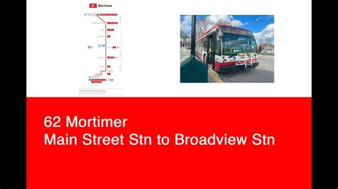 TTC 62 Mortimer Main Street Station To Broadview Station 2016