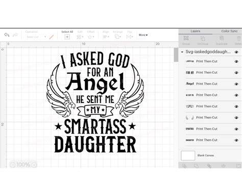 I Asked God For An Angel He Sent Me My Smartass Daughter Svg Etsy